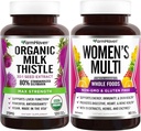 FarmHaven Milk Thistle Capsules dan Multivitamin for Women 124; 22 Escalyply Nutrients, Fruits & Vegies Womens Multivitamin