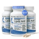 IMMUNOVITES 3 - Pack Stabilized R-Alpha Lipoic Acid (((Benar) 600mg per Serving [[Potency Tinggi & up Advanced Absortion]]] (Na R-ALA) (Na R- Lipoate)