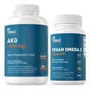 Dr. Tobias AKG Suplemen & Vegan Omega 3 Algae Oil, Dukungan Energi Cellular & Overall Health dengan AKG, EPA & DHA, Vegan, Gluten- Bebas, Non-GMO