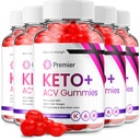 (5 Paket) Premier Keto ACV Gummies - Revisi Diet Pria Formula Premiere Keto Plus ACV Gummies Apple Cider Pinegar Premier ACV