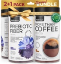 Jamur Coffee and Prebiotic Fiber Bundle - 9 Mushroom Adaptogen Mix, Dietary Fiber 7G, Probiotic - Instant Mushroom Coffee and Fiber Chews for Immunity, Gut Health - for Men and Women