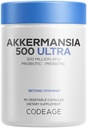 Kodeage Akkermansia Muciniphila Probiotic Ultra - High- Potency 500M AFUS Akkermansia Probiotic Suplemen - Enhanced Daily Probiotic & Prebiotic, Chicory Inulin - 3- Months Supply - 90 Capsules