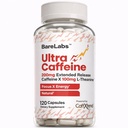 Extended Rilis Caffeine Pill + Caffeine L- Theanine + Focus & Energy Suplement + No Jitters, No Crash + Natural - 120 Kapsul