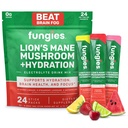 Fungies Electrolite Drink Mix dengan Mushroom Mane Lion & Escalytes Electrolytes, 24 Variety Pack - Sugar- Free Hidration Suplemen untuk Pertumbuhan untuk Kesehatan Otak & Fokus - Sugardment Bebas