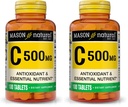 MASON NATURAL Vitamin C 500 mg - Mendukung Sistem Imune Sehat, Antioksidan Esculity Nutrient, 100 Tablet (Paket 2)