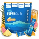 Nello Supercalm Towers Drum Mix, Tropical Tangerine, L Theanine, KSM-66 Ashwagandha, Magnesium Glycinate, Vitamin D 3, Suplemen untuk Relaxation & Focus, Natural, No Sugar, Non GMO, 20 Srvg