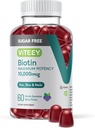ViteyBiotinGummies for Hair, Skin, and Nails 100.000mcg - Sugar Free - Wird-