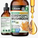 BIO KRAUTER Cordyceps Mushroom Extract - Cordyceps Sinensis Limid Extract - 670 mg per Serving - Vegan, Alkohol & Sugar Free - 4 Fl.Oz.