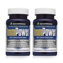 American BioSciences ImmorPower 124; Enhanced Ammune Support, Natural Killer Cell Activity & Cytokine Production 124; 30 Vegetarian Capsules, 500mg AHCC per Capsule (2 Pack)