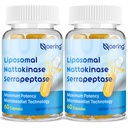 Lipomal Nattokinase 12.000 FU Serrapepse 360.000 Enzyme Suplement - Tertarik dengan Enzymes Syergistic dan Nutrient Blend & Inulin untuk Circullation, Gut, Dissules 60 Capsules (2 Botol)