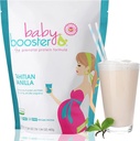Baby Booster Tahiti Vanila Prenatal Vitamin Suplemen dan Protein Shake, Caffeine Free, All Natural, Vegetarian DHA, Protein Tinggi, Metil Folate, B Vitamin, Great for Morning Sickness, 1 lb