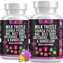 Milk Thistle NAC Chanca Piedra Beet Root Artichoke Dandellion Root - Liver Suplement Plus Astragalus TUDCA Choline & Ginger- 120 Count
