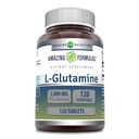 Amazing Formulas L Glutamine 1000 Mg Tablet 134; Amino Acid Suplement for Men & Women 14; Non-GMO 124; Gluten Free 124; Made in USA 24; (1 Pack, 120 Count)