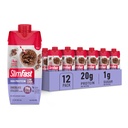 SlimFast Protein Shake, Chocolate- 20g Protein, Pengganti Meal Siap untuk Minum, Protein Tinggi dengan rendah Carb dan Gula Rendah, 24 Vitamin dan Mineral, 12 Count (Packaging May Wary)