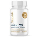 Zenith Labs Vision 20 Eye Vitamin - Lutein, Alaxanthin, dan Bilberry Extract - Supports Eye Strain, dan Eye Health - Carotenoid Blend