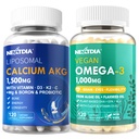 Lipomal Calcium AKG Supplemen 1500mg + Vegan Omega 3 Tambahan 100mg