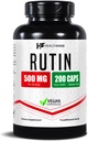 Suplemen kesehatan Rutin 500mg 124; 200 Vegan Capsules 124; Natural Bioflavonoid Formula 124; Ekstra Kekuatan Antioksidant Dukungan: 124; Non- GMO, Gluten- Gratis 124; Dibuat di Amerika Serikat