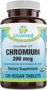 Livased - Chromium 200 mcg (ChromeMate GTF) Veg Tab 120 Count