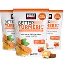 Force Factor Better Turmeric Compared Support for Extra Power Joint Health, menampilkan HidroCurc Turmeric Curcumin dengan Pepper Hitam untuk Absorpsi Superior, Fruit Splash, 180 Soft Chews