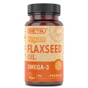 Deva Vegan Omega-3 Flaxseed Oil Suplement - 1000 MG per Serving - Cold- Menekan & Unfure - Fish Oil Alternatif - dengan Omega- 3 ALA - 90 Capsules, 1 - Pack