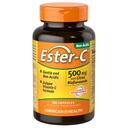 American Health Ester-C dengan Citrus Bioflavonoid Capsules - Gentle On Stomach, Non-Acidic Vitamin C - 500 mg, 60 Servings, 120 Count