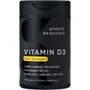 Riset Olahraga Vitamin D3 5000 IU dengan Coconut MCT Oil - Potency Vitamin D Tambahan untuk Imune & Bone Dukungan - Non-GMO Diverifikasi, Gluten & Soy Free - 125mcg, 30 Liquid Softgels