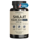 VINATURA Shilajit for Men and Women - 10000mg Pure Himalaya Shilajit Capsules, standardisasi 50% Fulvic Acid - 60 Capsules