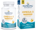 Nordic Omega-3 di Fish Gelatin, Lemon Flavor - 60 Fish Gels - 690 mg Omega-3 - Fish Oil - EPA & DHA - Imune Dukungan, Brain & Heart Health, Optimal Wellness - NON-GMO - 30 Servis