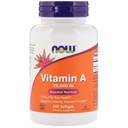 Sekarang Foods Vitamin A, 25000 IU dari Minyak Hati Ikan, 250 Softgels (Paket 2)