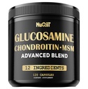 Glucosamin Chondroitin MSM dengan dukungan Imune & Gabungan Support 2000mg - Turmeric Curcumin Root, Boswellia, Elderberry, Echinacea & More - 120 Capsules - Bone Health, Fleksibilitas & Dukungan