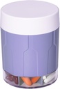 Betife Extra Large Suplement Adplement Organizer, Weekly Pill Organizer Bottle, Daily Pill Discenser dengan 7 Kompartemen Besar, Organisasi untuk Memegang Obat Vitamin 7 Hari, 21 label dan sikat bersih (Purple)