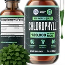 HERBIFY Chlorophyll Drops - Clorophyll Liquid untuk Dukungan Boost Energi & Imune Sistem - Dibuat di AS - Klorophyll Liquid Drops for Body Detox, Internal Deodorant & Enhance Skin - 2 Oz