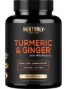 Turmeric Curcumin dengan BioPerine & Ginger, Black Pepper dan 95% Curcuminoids - Suplemen Ledakan Tinggi Turmeric untuk Kesehatan HEarth - Non-GMO, Gluten Free - 120 Capsules