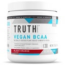 Vegan Nutrition Truth BCAA Powder- 2: 1: 1 Rasio BCAAs Amino Acids Powder for Energy, Gedung Muscle, Post Workout Recovery for Muscle Recovery (Blood Orange, 30 Pelayan)