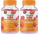 Lifeable Problem 5 Miliar Kids + Prebiotic Fiber Kids, Gummies Bundle - Great Tasting, Vitamin Suplemen, Gluten Free, GMO Bebas, Gummy Chewable