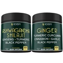 Bundle 5in1 Ashwagandha Shilajit & 5in1 Ginger Supplement - Dukung Heart, Gangguan Kesehatan dan Imune