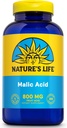 "Nature 's Life Malic Acid Supplement 800 mg - Healthy Muscle Function and Cellular Energy - Dietary Fruit Acid - 60- Day Money Back Affitee, Lab Verified - 250 Servis, 250 Capsules