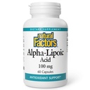 Faktor Natural Alpha--lipoic Acid 100mg Capsules, 60- Count