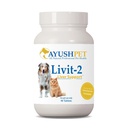 Ayush Pet Livit-2 - Dog Liver Supplement, Natural Liver Dupport for Cats, Dogs & Horses, Supports Overall Wellness, Heally Skin and Coat for Pets - 90 Tablet
