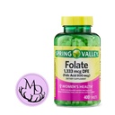Lembah Spring Generik Meletakkan 1,333 mcg DFE, Acid 800 mcg, 400 Tablet - Dietary Suplemen, Women 's Health Boost, Metabolisme & Heart Support - Bundle with + Sticker Dri Store