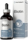 Horbach Biotin Liquid Drops 1000mcg 124; 4 fl oz 124; Berry Flavor 124; Vegetarian, Non- GMO & Gluten Free Supplemen