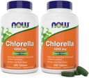Sekarang Chlorella 1000mg Tablet - 200 Count (Paket 2) - Klorofil Pekerjaan Alam, Beta- Carotene - Non-GMO, Vegan