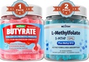 Butyrate with Probiotic + Prebiotic + Postbiotic, L- MethylFolate 15mg Gummies