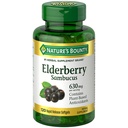 Nature 's Bounty Sambucus Elderberry Herbal Suplement, Rapid Relod Softgels, 630 mg per Serving, 120 Count