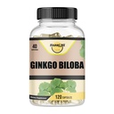 Ginkgo Biloba 1800mg, Ginkgo Biloba Organik, Memory & Brain Fungsi Dukungan, Peningkatan konsentrasi dan Kognitive Dukungan, Kejelasan, 120 Veggie Caps, Non GMO, 120Caps
