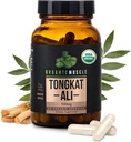 Muscle Organik Tongkat Ali untuk Pria, 500mg - Pure & PowerUSDA Eurycoma Longifolia Root Suplemen 60 Count - Wild Grown Men 's Health Hormones Dukungan untuk Performance Pria, Drive & Energizer