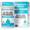 Physician 's CHOICE Progories 60 Milyar CFU - 10 Strains + Organic Pregities - Ammune, Digetical & Gut Health - Pendukung Konstilasi Occasional, Diare, Gas & Bloating - for Women & Men - 84ct