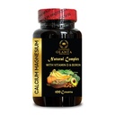 Kompleks Kalsium Magnesium - Kalsium Magnesium Fosfor dengan Vitamin D-3 & Boron, Manganese Citrate, Dukungan Suplemen Perempuan & Men, untuk Muscles & Energy - 1 Botol 120 Kapsul