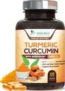 Turmeric Curcumin Supplement 1950mg - 95% Curcuminoids with Organic Turmeric & BioPerine Black Extract for Best Absorpsi, Nature 's Vegan Joint Dupport, Non-GMO, Bottoms in USA - 120 Capsules