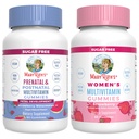 MaryRuth Organics Prenatal Multivitamin Gummies (Strawberry) & Perempuan 124; USDA Organik 124; Vitamin untuk Breathfeed, Beauty, & Imunitas 124; Vegan, No Gelatin